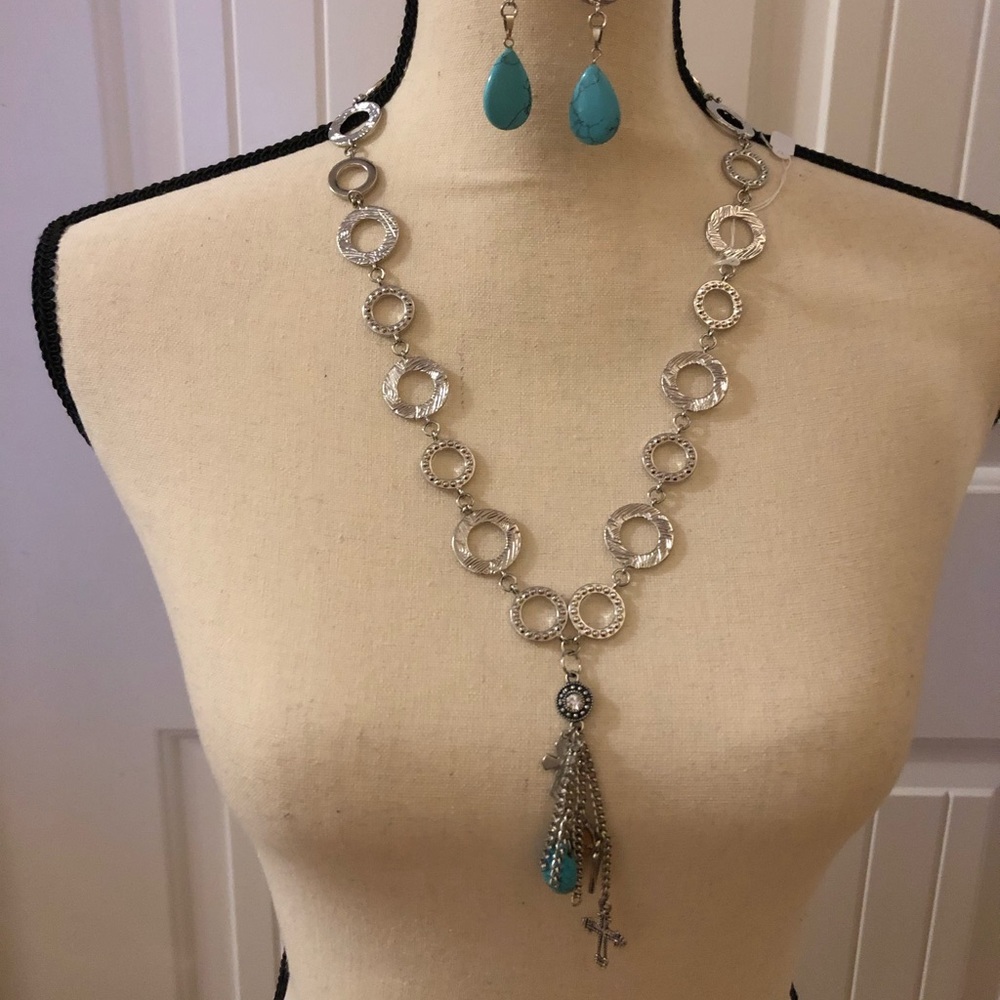 Glasshouse custom made necklace and earring set